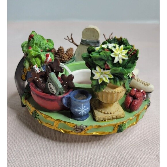 Candle Capper Old Virginia Candle Company POINSETTIA Candle Topper Christmas B59 - Picture 5 of 10